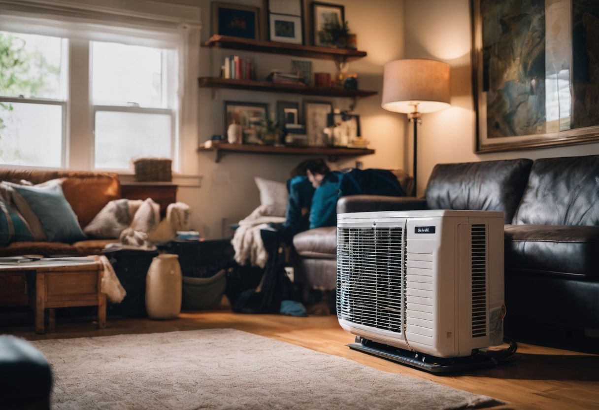 A homeowner looks concerned at a malfunctioning air conditioner unit. A homeowner looks concerned at a malfunctioning air conditioner unit.